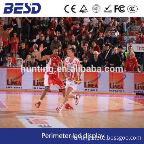 High resolution Basketball Gymnasium advertising led P10 indoor stadium perimeter led display